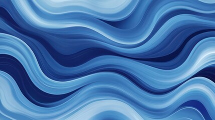 Fototapeta premium A trendy and fashionable seamless abstract pattern featuring flowing blue waves, creating a modern and stylish background with fluid lines and dynamic movement.