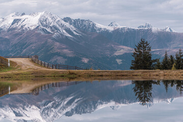 sunset in the Austrian mountains