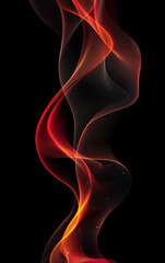 Obraz premium Charcoal black and ember red abstract background. Color gradient ombre blend blur flow fluid. Noise grain mesh. Bright light fire hot glitter neon glow. Line wave. Design.