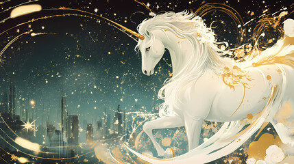 Zodiac birth year combination symbolizing personality traits with soft tones. Celestia. Illustration