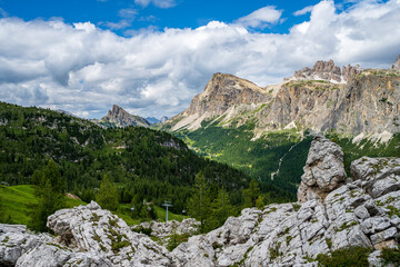 A view to the Dolomites from Cinque Torri