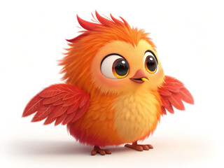 chicken isolated on white. bird, chicken, animal, cartoon, easter, illustration, chick, vector, yellow, baby, isolated, cute, egg, funny, red, farm, wing, fun, nature, art, duck, blue, character, spri