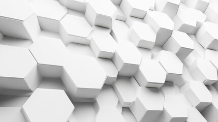 Obraz premium An abstract white honeycomb structure featuring organic geometric patterns creates a modern design aesthetic for architectural backgrounds.
