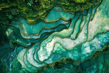 Aerial View of Rice Terraces