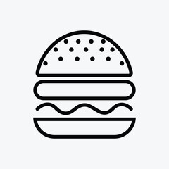 Burger and Hamburger Logo Icon Design