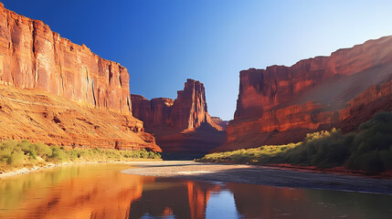 canyon towering red rock landscape