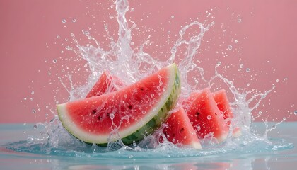 Fototapeta premium fresh fruit in water splash
