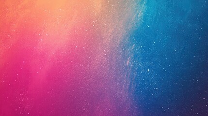 Fototapeta premium Grainy gradient background featuring a blend of purple, orange, and pink, creating a vibrant abstract design.