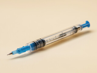 Fototapeta premium Insulin Pen Neatly Displayed on an Ivory Background