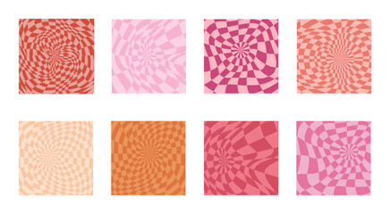 Psychedelic checkerboard poster