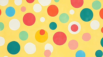 Playful Polka Dot Pattern with Varying Overlaps for Design