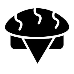 Loaf Wheat Bread Glyph Icon