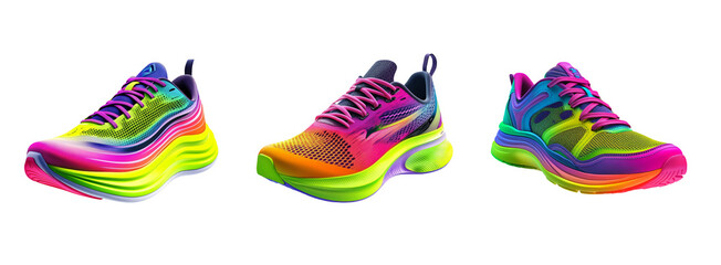 Obraz premium Vibrant Running Shoes with Colorful Design