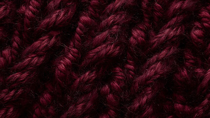 Fototapeta premium Rich Burgundy Wool Texture, Ideal Surface for Winter Projects