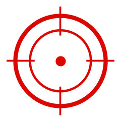 Red Target aim icons military . Vector icon