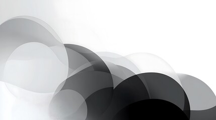 Abstract grayscale overlapping circles design