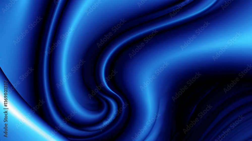 Aufkleber Abstract blue wave pattern with smooth curves, digital background. Modern artistic and design concept