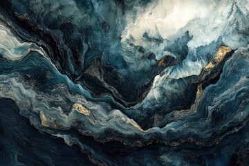 Naklejka premium The mesmerizing colors and shapes of the canyon walls create an enchanting scene, reminiscent of Surrealist dreamlike landscapes. The interplay between light and shadow adds depth to these surreal