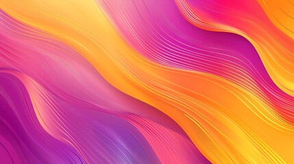 Abstract Vibrant Waves: A Symphony of Orange and Pink Hues