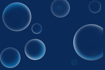 some bubbles on a blue background