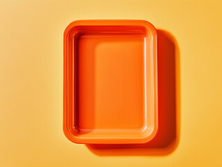 Sterilization Tray Displayed on a Tangerine Colored Background