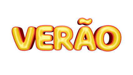 Verão selo 3D render para composição