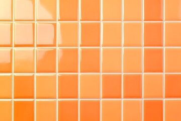 Orange Glossy Square Tile Wall