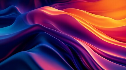 Obraz premium An abstract background featuring a gradient that moves from warm hues of orange to cool tones of blue, resulting in a gentle flow.An abstract background featuring a gradient that moves from warm hues 