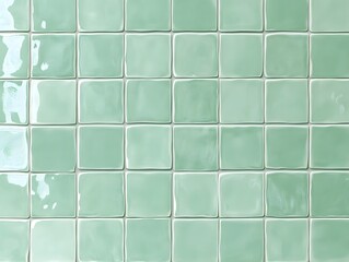 Pale Green Glazed Ceramic Tile Grid