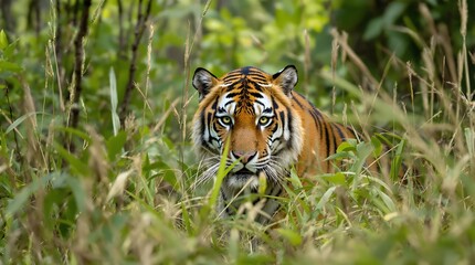 tiger in the meadow