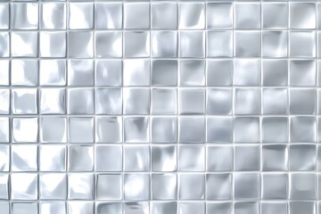 Reflective Grey Square Tile Wall