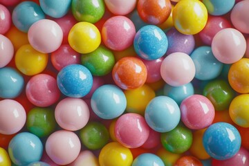 Brightly colored gummy bears in a variety of flavors, perfect for parties and as candy decorations.