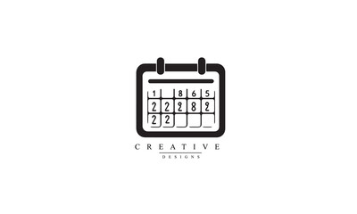 March month schedule vector icon black logo white background