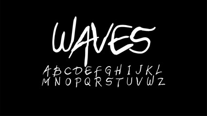 Dynamic and expressive hand-drawn typeface 