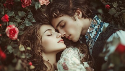 Valentine's couple captured romantically.