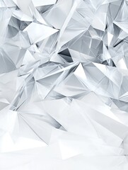 Obraz premium Shiny silver geometric pattern. 3D rendering with light reflections and textured surfaces.