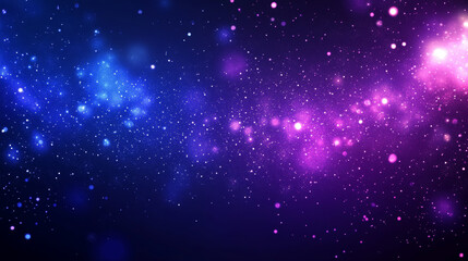 Fototapeta premium Cosmic-inspired abstract space scene with glowing blue and purple starry details, ideal for sci-fi themes