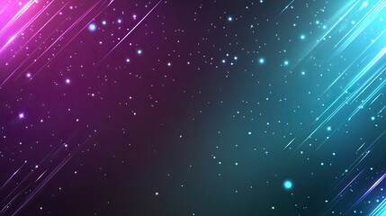 Vibrant cosmic background with glowing stars and light streaks in shades of blue and purple, perfect for dreamy designs.