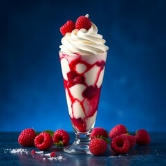 Raspberries Sundae