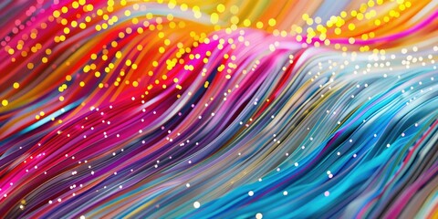 Vibrant, lively and dynamic digital art with a variety of colors and sparkles.