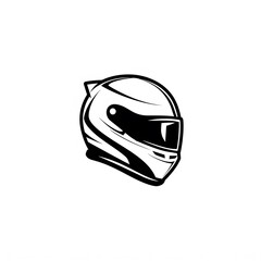 Stylish Motorcycle Helmet Design Illustration