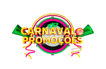 Carnival 3D Badges for Design Projects in PNG

