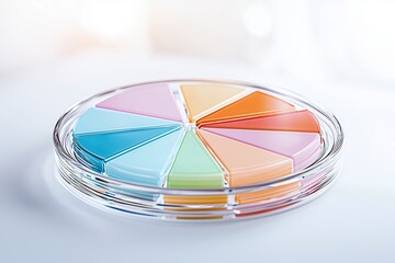 Fototapeta premium Circular Pie Chart with Transparent Slices