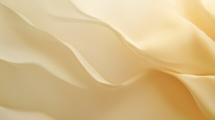 Obraz premium Abstract Beige Draped Fabric Soft Waves Background