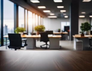 show off a contemporary office space blured interior background for your presentation copy space