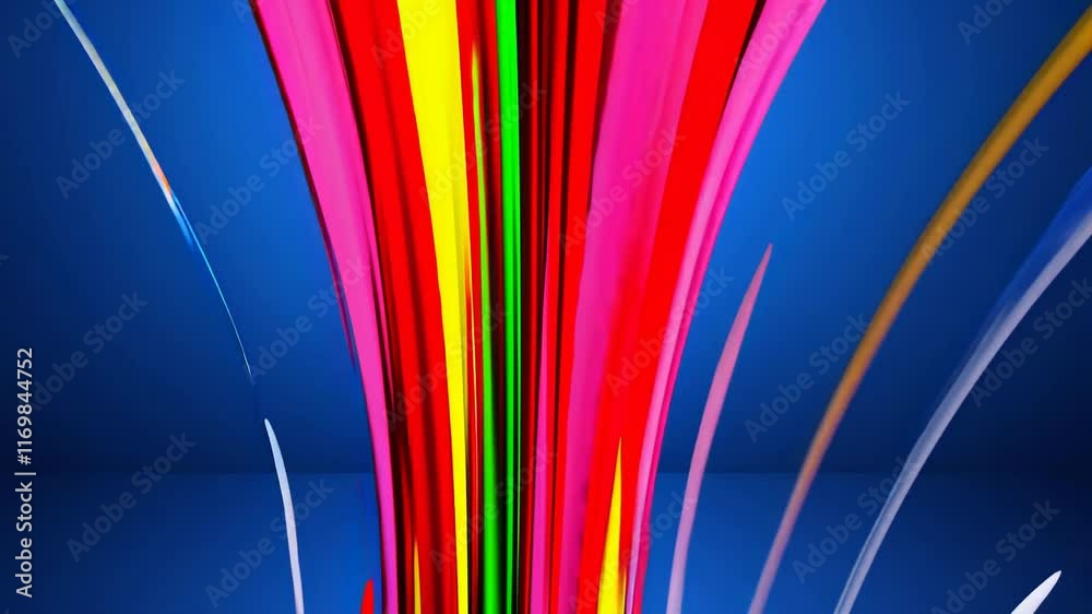 Poster minimalistic blue gradient background with subtle lighting effects