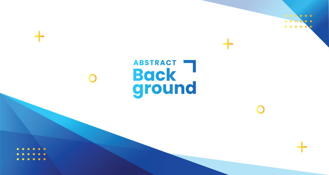 White background with blue overlay triangle in minimal modern style for business company corporate meeting banner