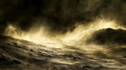 Fototapeta premium Abstract Desert Storm with Air Quality Elements