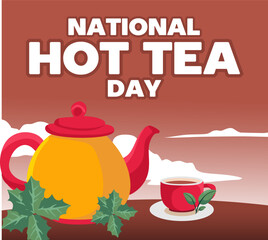 national hot tea day with a cup of hot tea