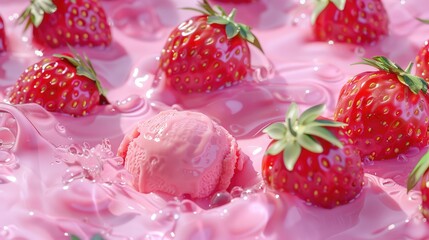 Strawberry Ice Cream Delight